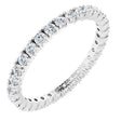 Platinum Round Lab-Grown Diamond Shared Split-Prong Eternity Band – 1.7 mm Stones