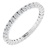 Platinum Round Lab-Grown Diamond Shared Split-Prong Eternity Band – 1.7 mm Stones