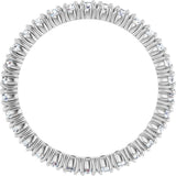 14K Gold Round Lab-Grown Diamond Shared Split-Prong Eternity Band – 2 mm Stones - White Gold - view 2