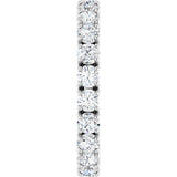 Platinum Round Natural Diamond Shared Split-Prong Eternity Band – 2.5 mm Stones - view 5