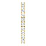 14K Gold Round Lab-Grown Diamond Shared Split-Prong Eternity Band – 2 mm Stones - Yellow Gold - view 4