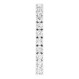 14K Gold Round Lab-Grown Diamond Shared Split-Prong Eternity Band – 2 mm Stones - White Gold - view 4