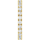 18K Gold Round Natural Diamond Shared Split-Prong Eternity Band – 2 mm Stones - Yellow Gold - view 4