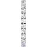 Platinum Round Lab-Grown Diamond Shared Split-Prong Eternity Band – 2 mm Stones - view 4