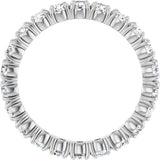 Platinum Round Natural Diamond Shared Split-Prong Eternity Band – 2.5 mm Stones - view 2
