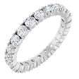 Platinum Round Natural Diamond Shared Split-Prong Eternity Band – 2.5 mm Stones