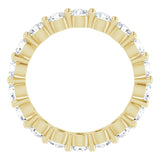 14K Gold Round Lab-Grown Diamond Shared-Prong Eternity Band – 3 mm Stones - Yellow Gold - view 2