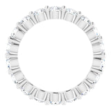 Platinum Round Lab-Grown Diamond Shared-Prong Eternity Band – 3 mm Stones - view 2