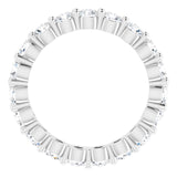 18K Gold Round Natural Diamond Shared-Prong Eternity Band – 3 mm Stones - White Gold - view 2