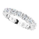 Platinum Round Lab-Grown Diamond Shared-Prong Eternity Band – 3 mm Stones - view 5