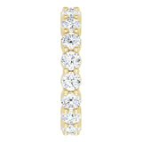 14K Gold Round Lab-Grown Diamond Shared-Prong Eternity Band – 3 mm Stones - Yellow Gold - view 4