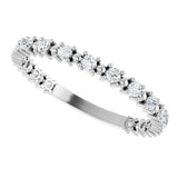 Platinum Round Natural Diamond Beaded Anniversary Band – 1/6–3/4 CTW - view 5