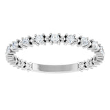 Platinum Round Natural Diamond Beaded Anniversary Band – 1/6–3/4 CTW - view 3