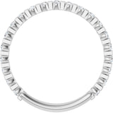 Platinum Round Natural Diamond Channel-Set Anniversary Band – 1/4–3/4 CTW - view 2