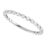 Platinum Round Natural Diamond Channel-Set Anniversary Band – 1/4–3/4 CTW - view 5