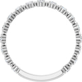 Platinum Round Natural Diamond Beaded Anniversary Band – 1/6–3/4 CTW - view 2