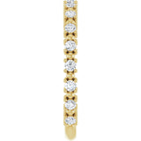 14K Gold Round Natural Diamond Beaded Anniversary Band – 1/6–3/4 CTW - Yellow Gold - view 4