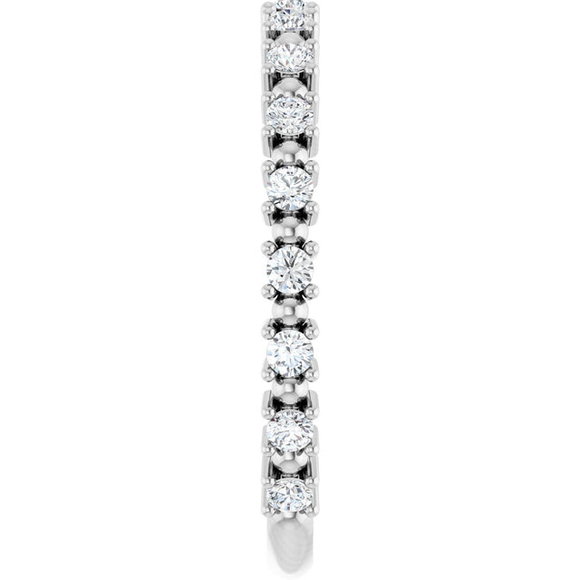 Platinum Round Lab-Grown Diamond Beaded Anniversary Band – 1/3 CTW - view 4