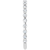 Platinum Round Natural Diamond Channel-Set Anniversary Band – 1/4–3/4 CTW - view 4