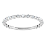 Platinum Round Natural Diamond Channel-Set Anniversary Band – 1/4–3/4 CTW - view 3