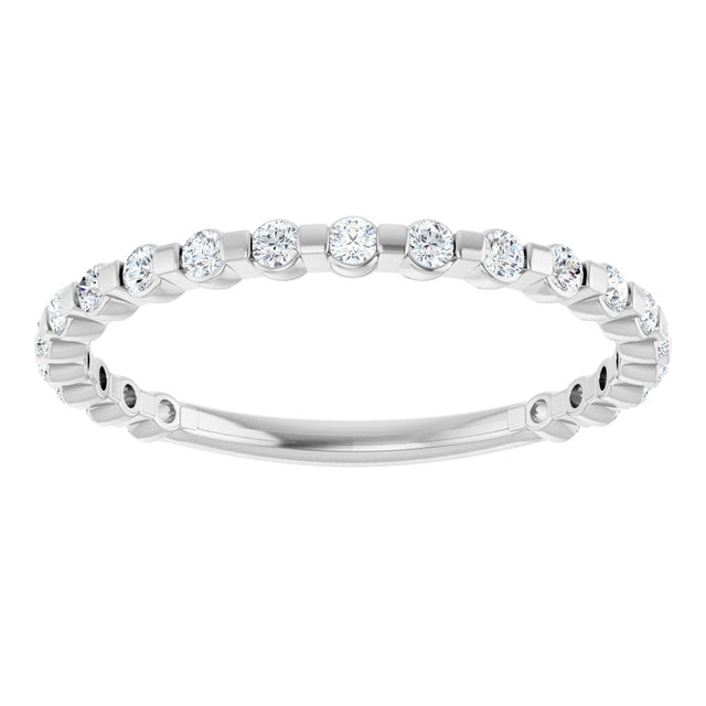 Platinum Round Natural Diamond Channel-Set Anniversary Band – 1/4–3/4 CTW - view 3