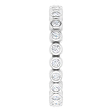 Platinum Round Natural Diamond Eternity Band – 1.5 mm Stones - view 4