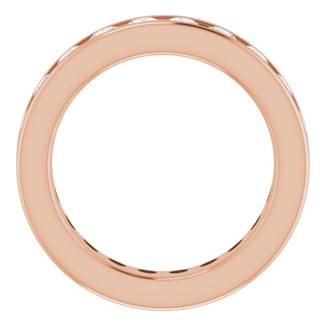 14K Gold Asscher Lab-Grown Diamond Shared-Prong Eternity Band – 2.3x2.3 mm Stones - Rose Gold - view 2