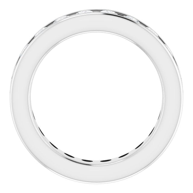 Platinum Asscher Lab-Grown Diamond Shared-Prong Eternity Band – 2.3x2.3 mm Stones - view 2