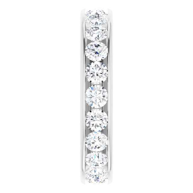 Platinum Asscher Lab-Grown Diamond Shared-Prong Eternity Band – 2.3x2.3 mm Stones - view 4