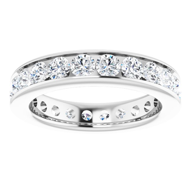 Platinum Asscher Lab-Grown Diamond Shared-Prong Eternity Band – 2.3x2.3 mm Stones - view 3