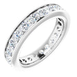 Platinum Asscher Lab-Grown Diamond Shared-Prong Eternity Band – 2.3x2.3 mm Stones