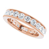 14K Gold Asscher Lab-Grown Diamond Shared-Prong Eternity Band – 2.3x2.3 mm Stones - Rose Gold - view 5