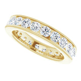 14K Gold Asscher Lab-Grown Diamond Shared-Prong Eternity Band – 2.3x2.3 mm Stones - Yellow Gold - view 5