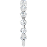 Platinum Round Natural Diamond Channel-Set Anniversary Band – 1/4–3/4 CTW - view 4