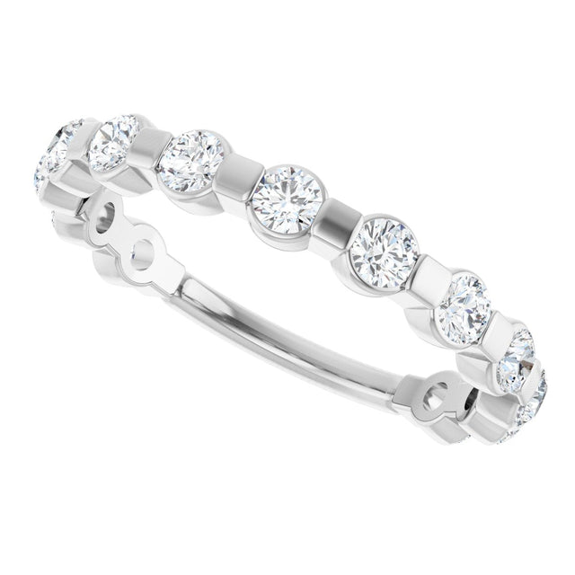 Platinum Round Lab-Grown Diamond Channel-Set Anniversary Band – 1/2 CTW - view 5
