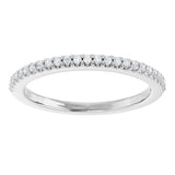 Platinum Round Lab-Grown Diamond Shared-Prong Anniversary Band – 1.1 mm Stones - view 3