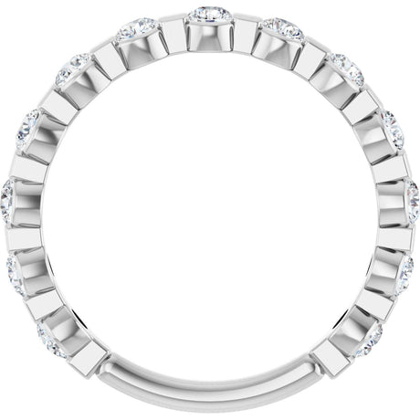 Platinum Round Lab-Grown Diamond Channel-Set Anniversary Band – 1/2 CTW - view 2