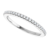 Platinum Round Lab-Grown Diamond Shared-Prong Anniversary Band – 1.1 mm Stones - view 5