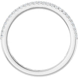 Platinum Round Natural Diamond Shared-Prong Anniversary Band – 1/8 CTW - view 2