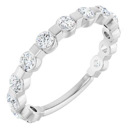 Platinum Round Lab-Grown Diamond Channel-Set Anniversary Band – 1/2 CTW