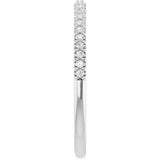 Platinum Round Natural Diamond Shared-Prong Anniversary Band – 1/8 CTW - view 4