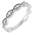 Platinum Round Lab-Grown Diamond Infinity-Inspired Anniversary Band – 1/5 CTW