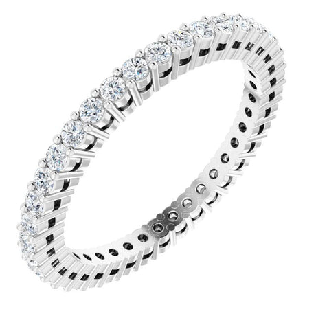 Platinum Round Lab-Grown Diamond Shared-Prong Eternity Band – 1.5 mm Stones (1/2 CTW)
