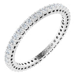 Platinum Round Lab-Grown Diamond Shared-Prong Eternity Band – 1.5 mm Stones (1/2 CTW)