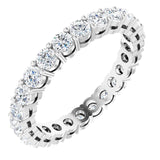 Platinum Round Lab-Grown Diamond Shared-Prong Eternity Band – 2.8 mm Stones