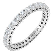 Platinum Round Lab-Grown Diamond Shared-Prong Eternity Band – 2 mm Stones (7/8–1 CTW)