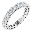 Platinum Round Lab-Grown Diamond Shared-Prong Eternity Band – 2.8 mm Stones