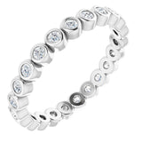 Platinum Round Natural Diamond Eternity Band – 1.5 mm Stones