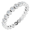 Platinum Round Natural Diamond Eternity Band – 1.5 mm Stones
