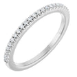 Platinum Round Natural Diamond Shared-Prong Anniversary Band – 1/8 CTW